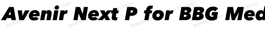 Avenir Next P for BBG Medium字体转换